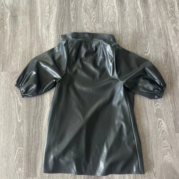 Zara Faux Leather Flowy Jacket - Picture 6 of 8